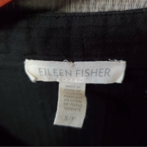 eileen fisher organic cotton mandarin button down dress small - Picture 3 of 6